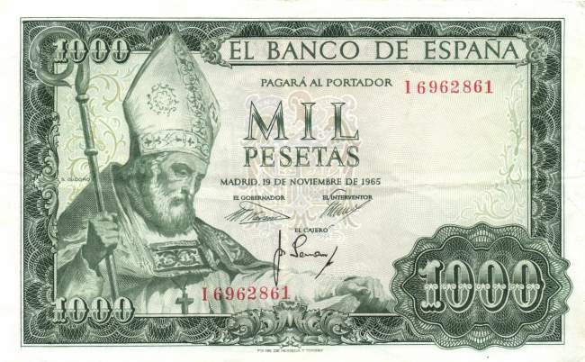 1000 Pesetas 19.11.1965